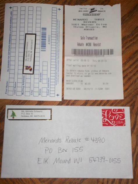 rebate address for menards|mailing address for menards rebates.